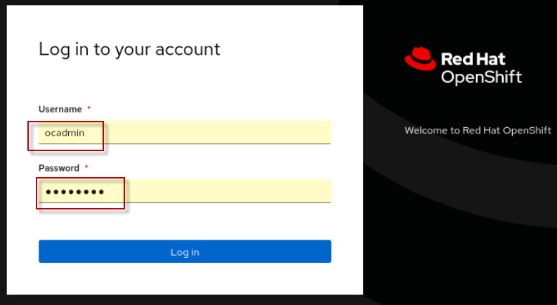 login page