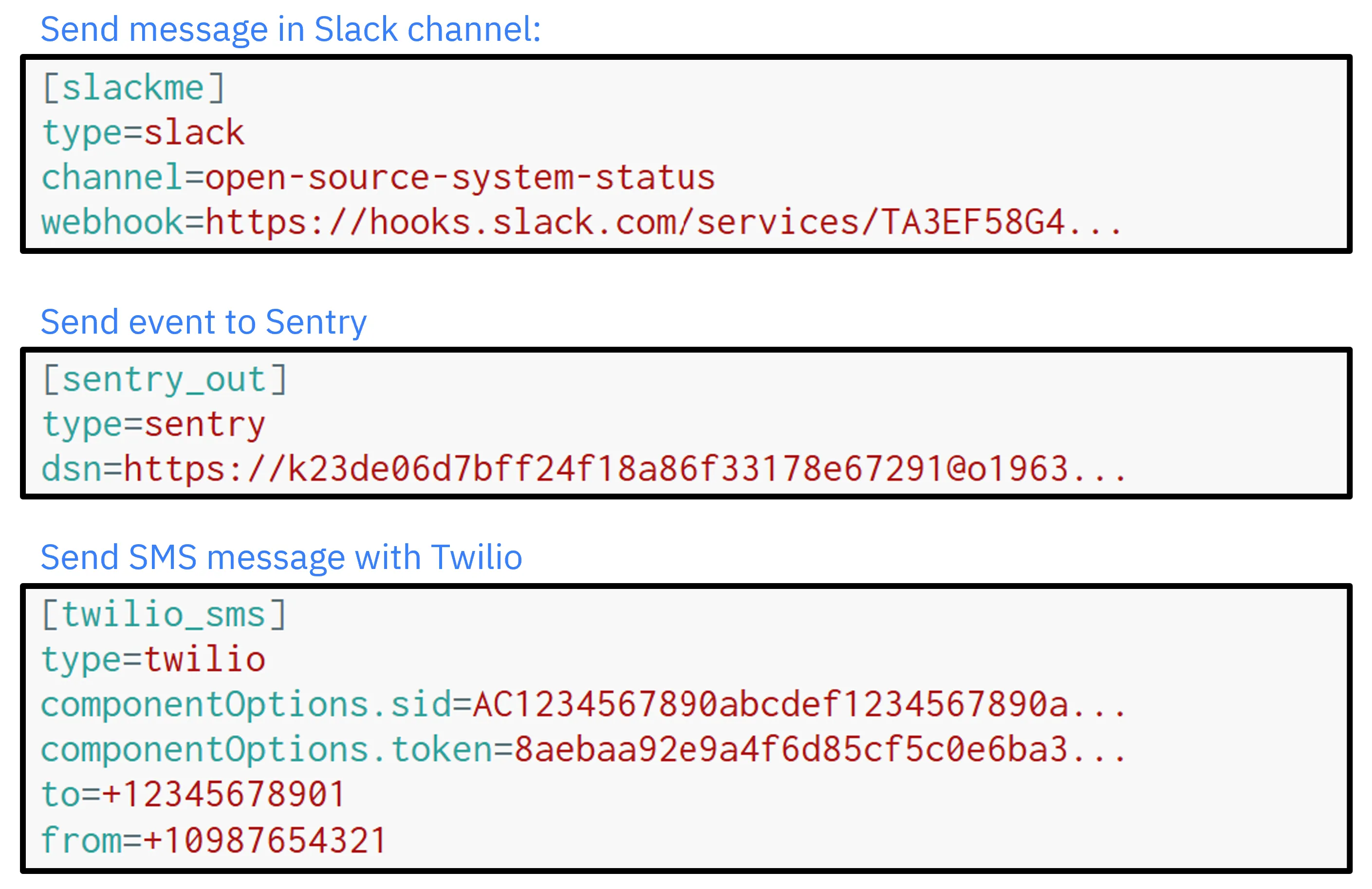 Destination Configuration