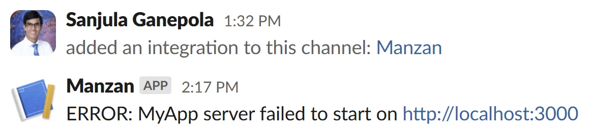 Sending Messages to Slack with Manzan