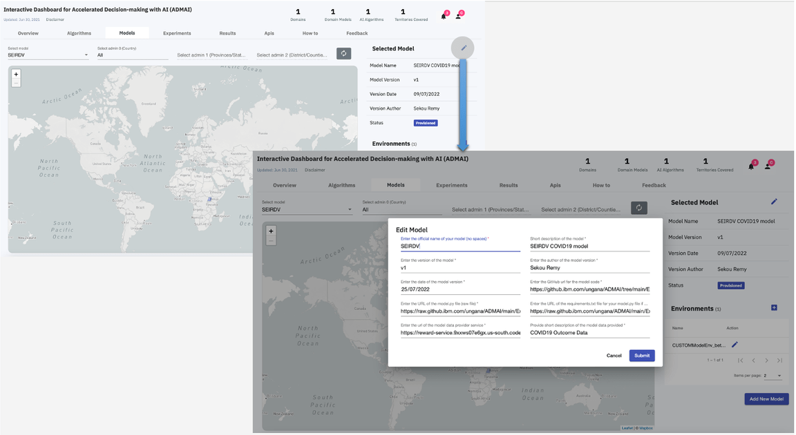 Edit an existing model