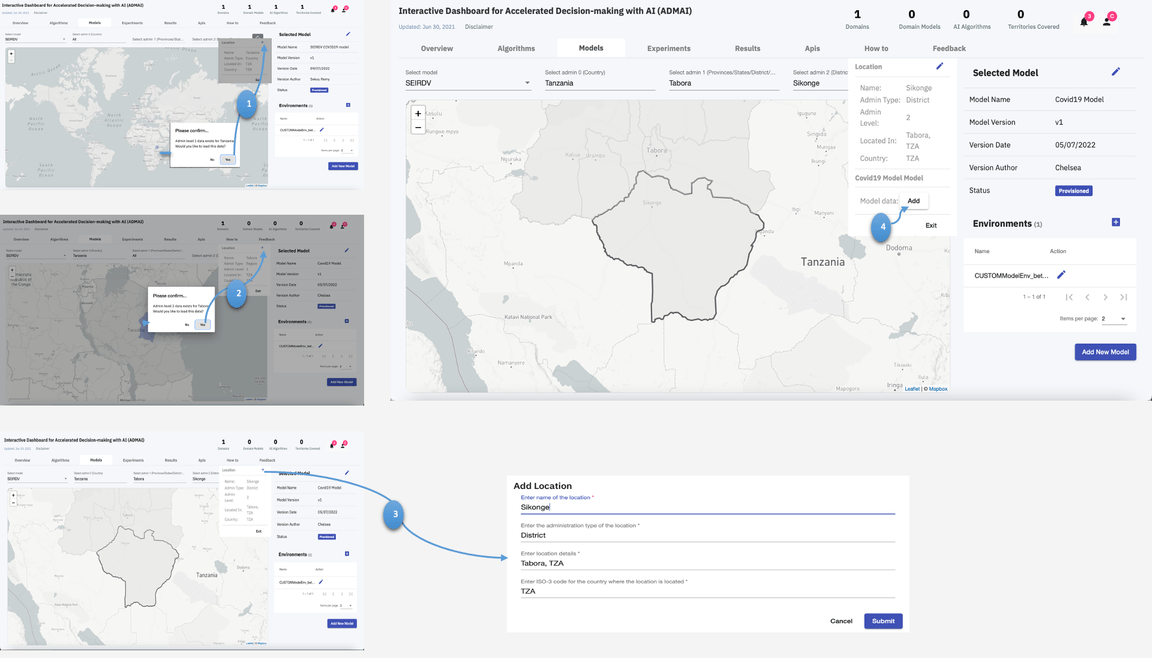 Steps to onboard locations at different admin levels