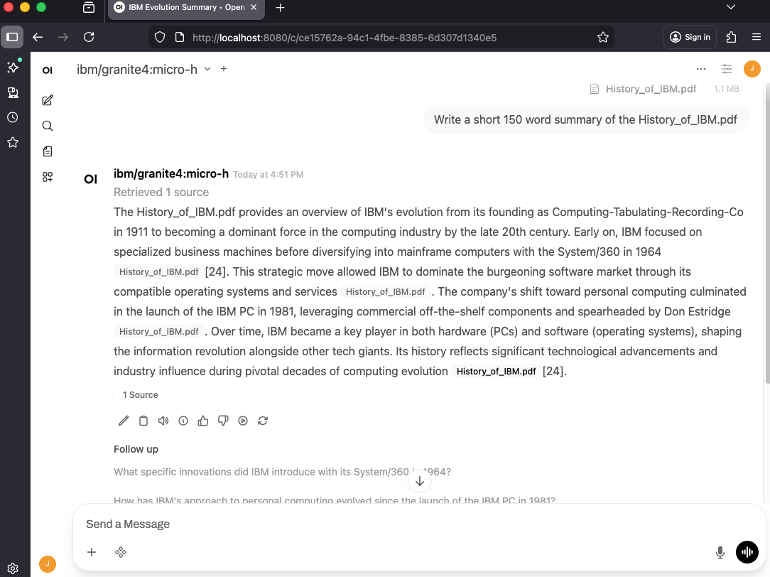 Summary of IBM History