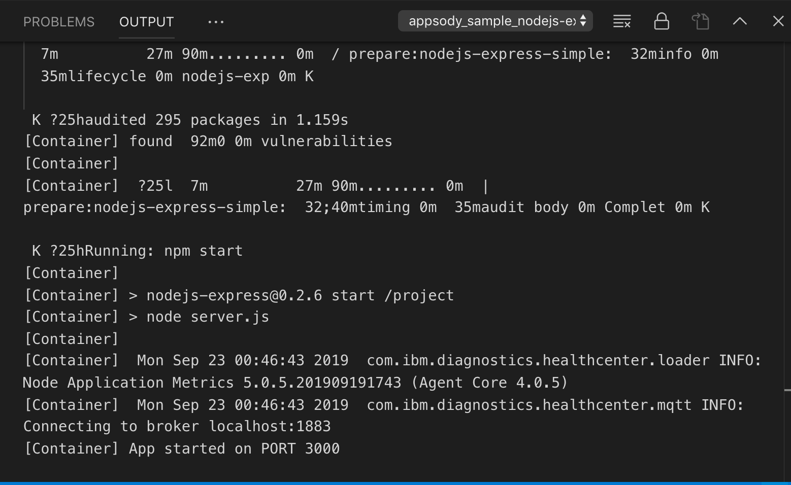 Application logs