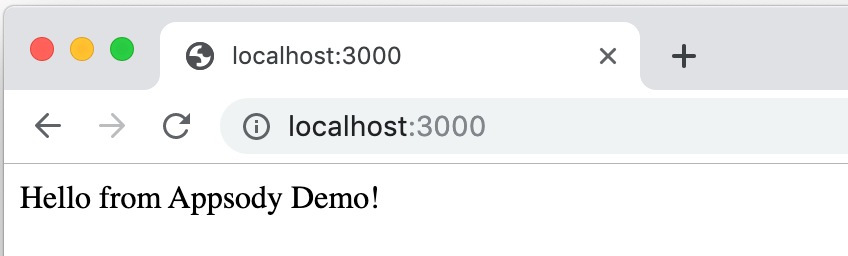 The application running with the new changes