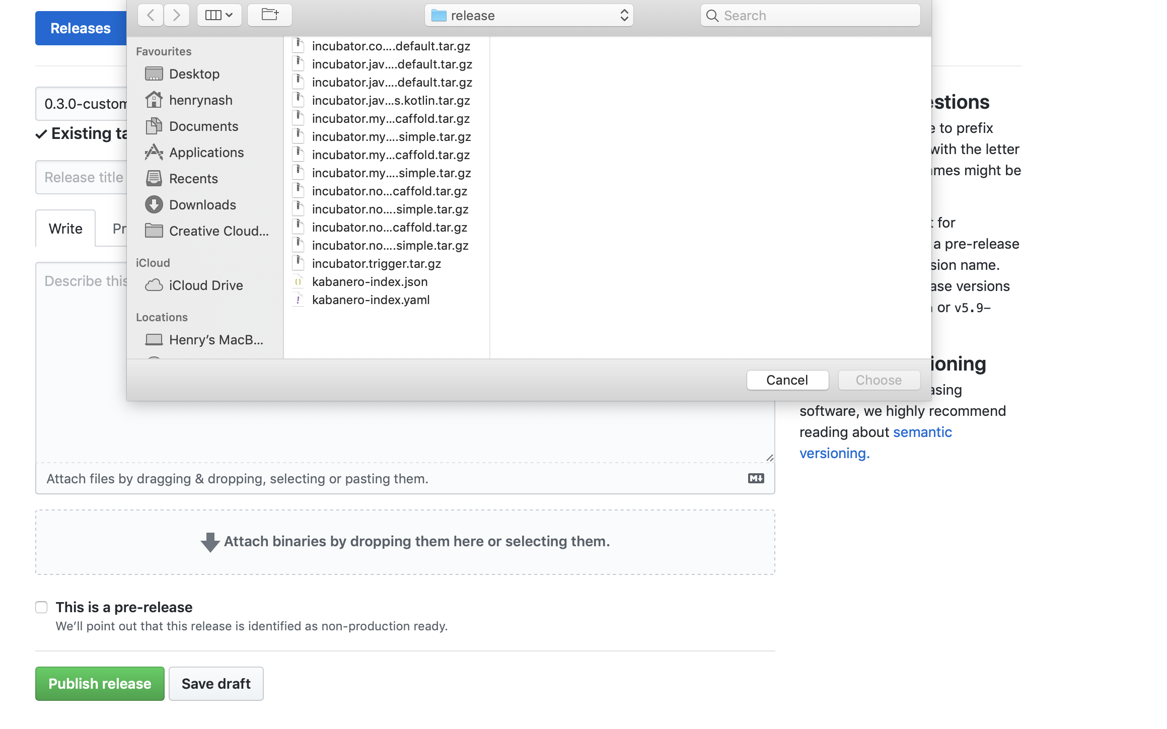 Our own collection, upload files to release