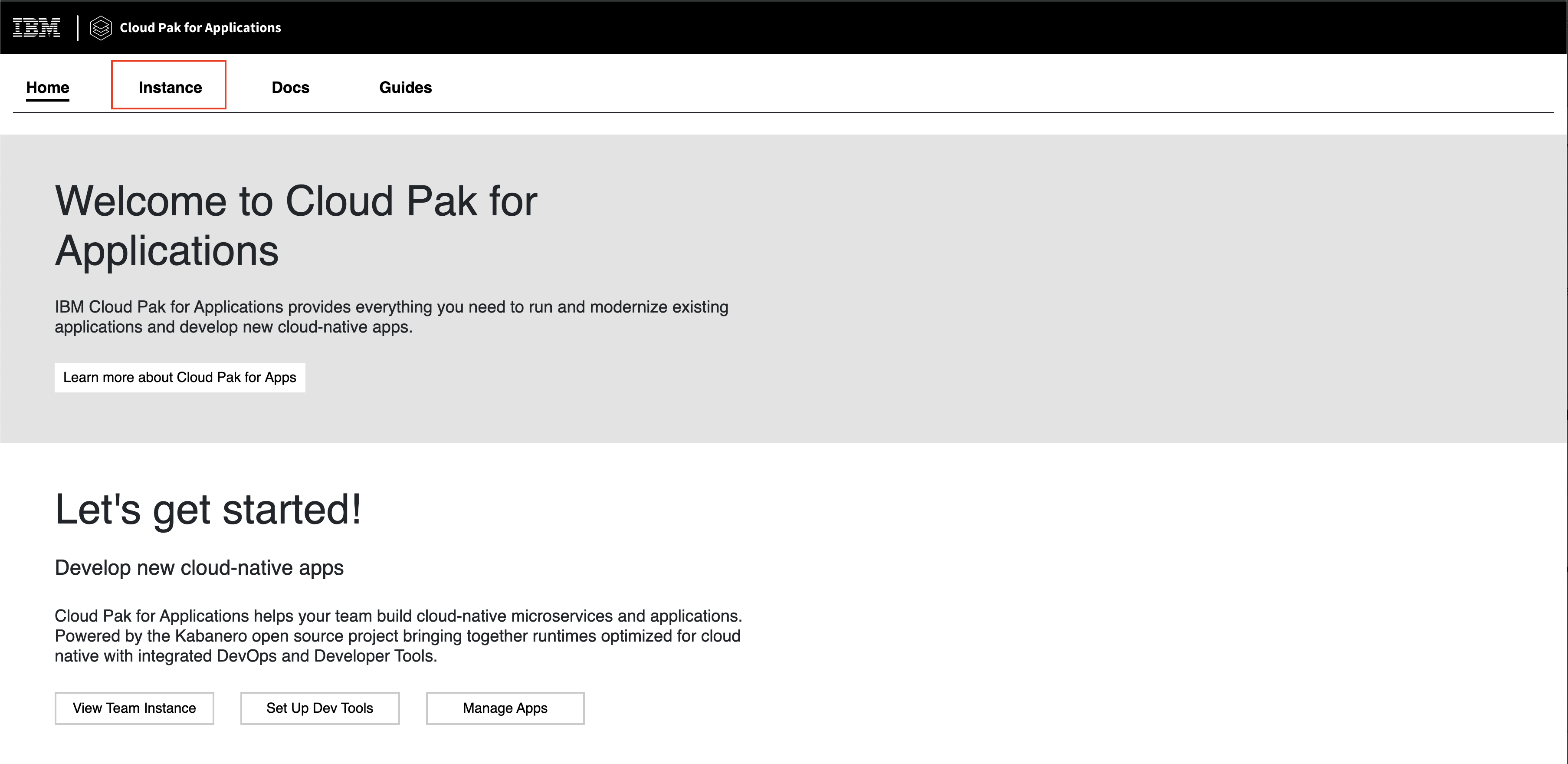 Cloud Pak for Applications Overview