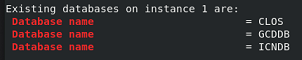 Databases created
