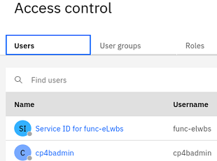 User cp4badmin