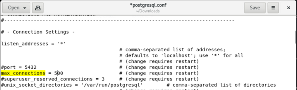 editing postgresql-conf