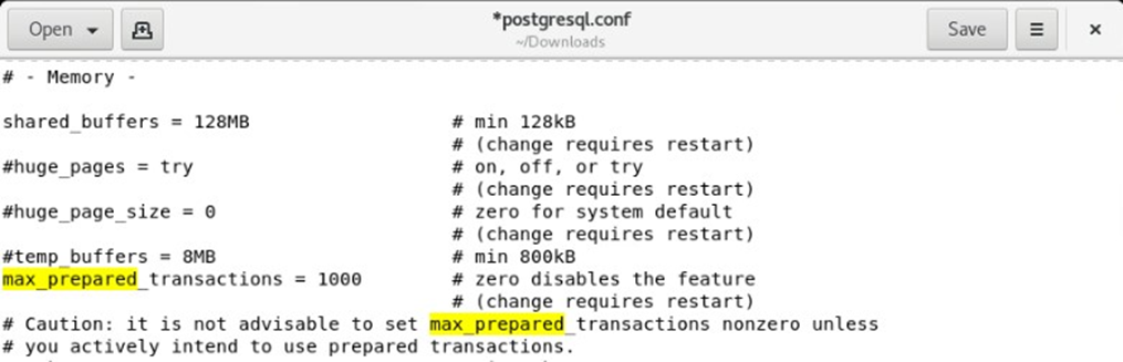 editing max prepared transactions