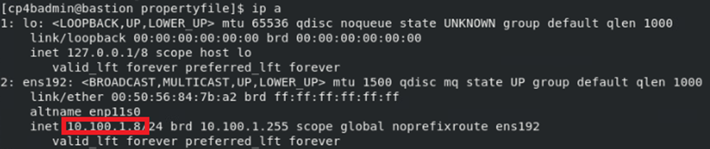 Determine IP Address of Bastion