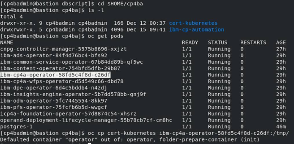 Copying case package script directory into Operator Pod