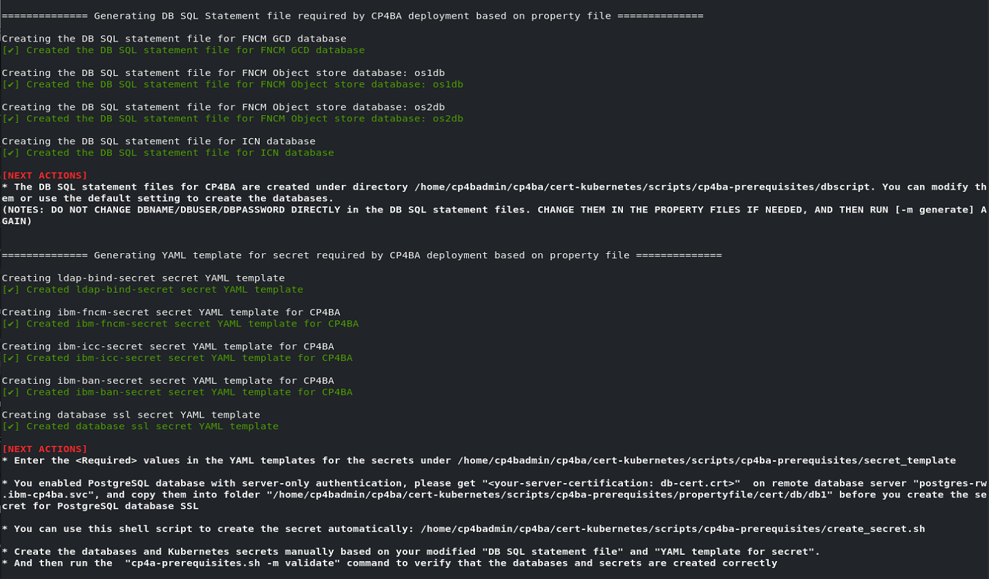Generating the Configuration Files
