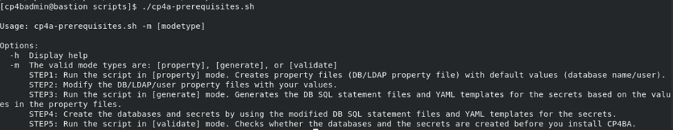 Usage of prerequisites script