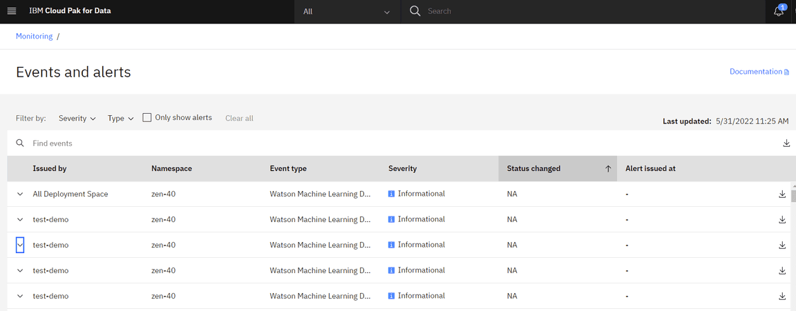 Overview Events and Alerts