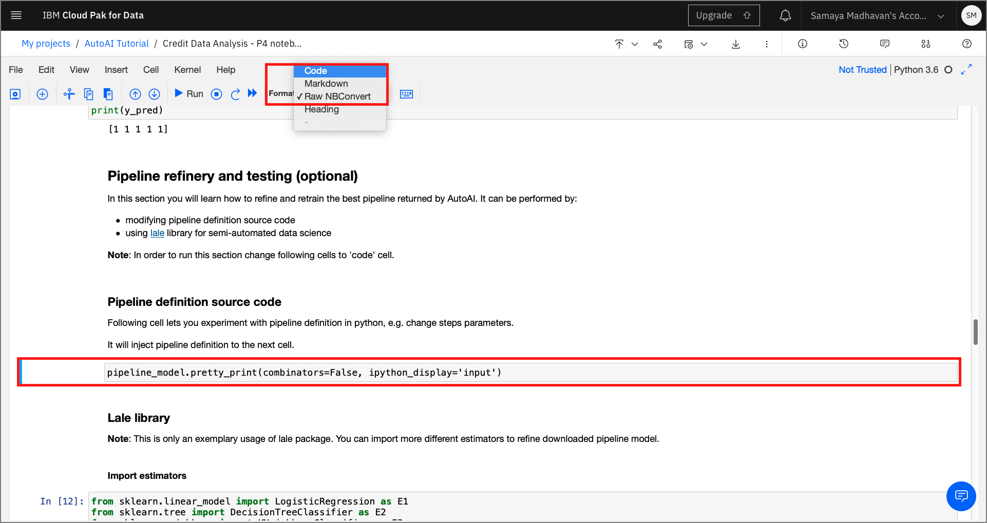 format as code