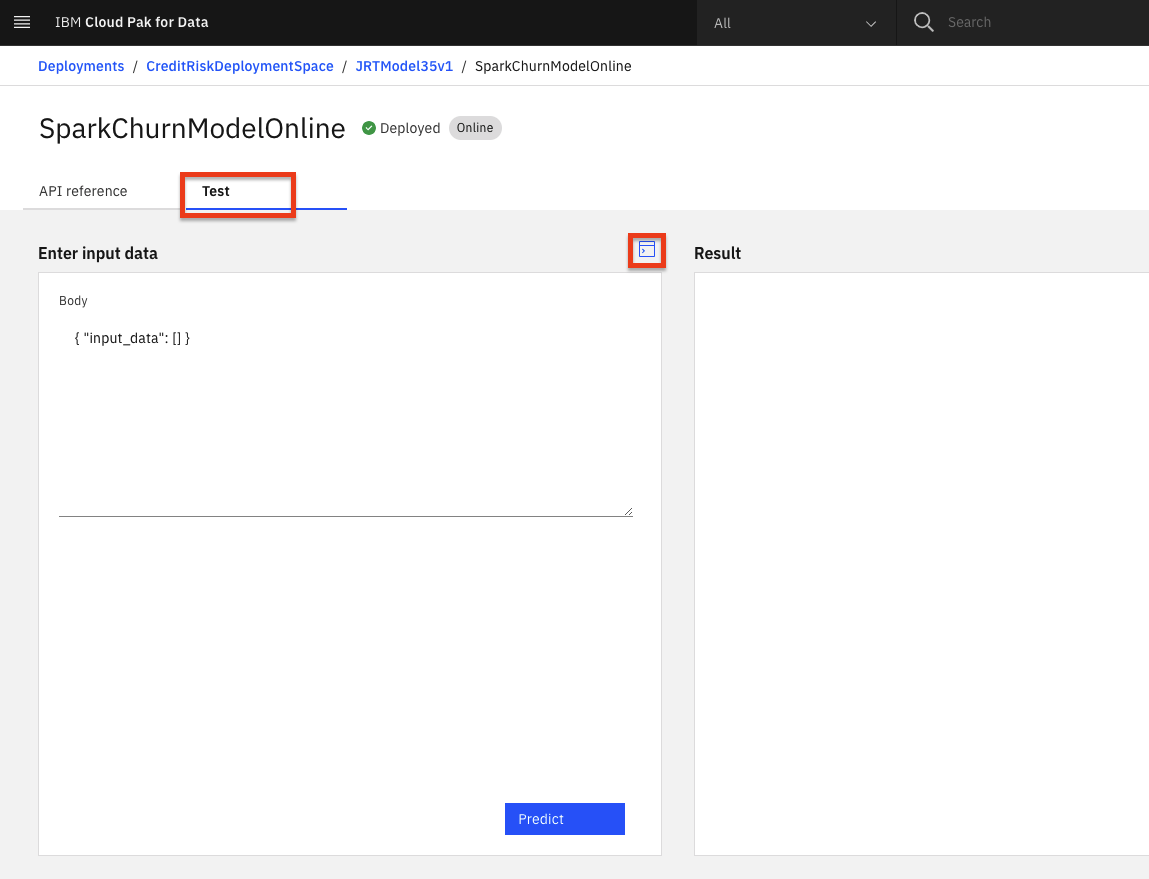 Test deployment with JSON