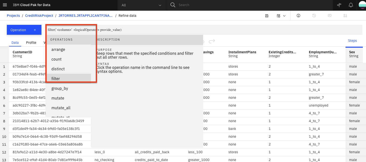 Command line filter