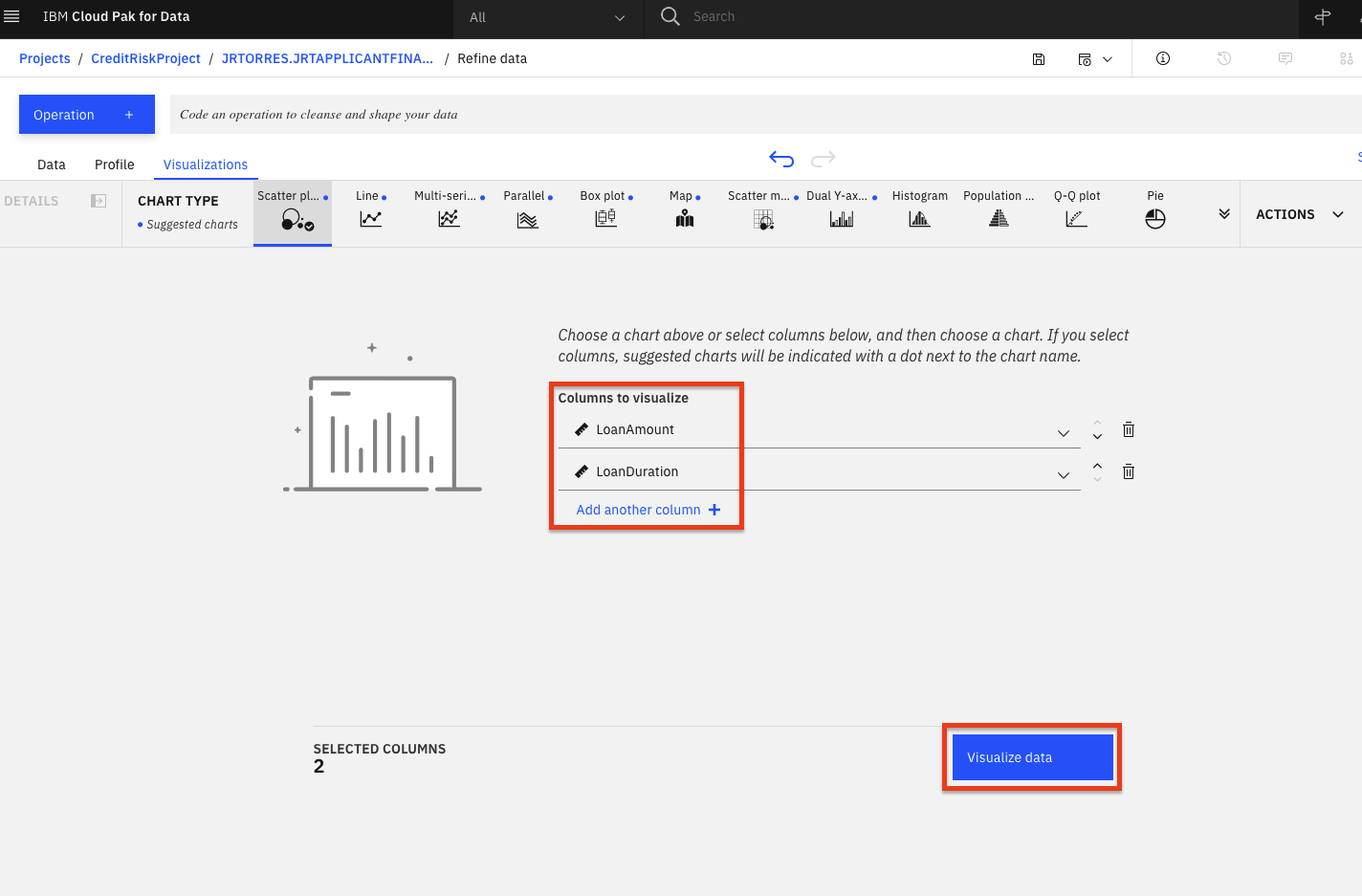 Select columns