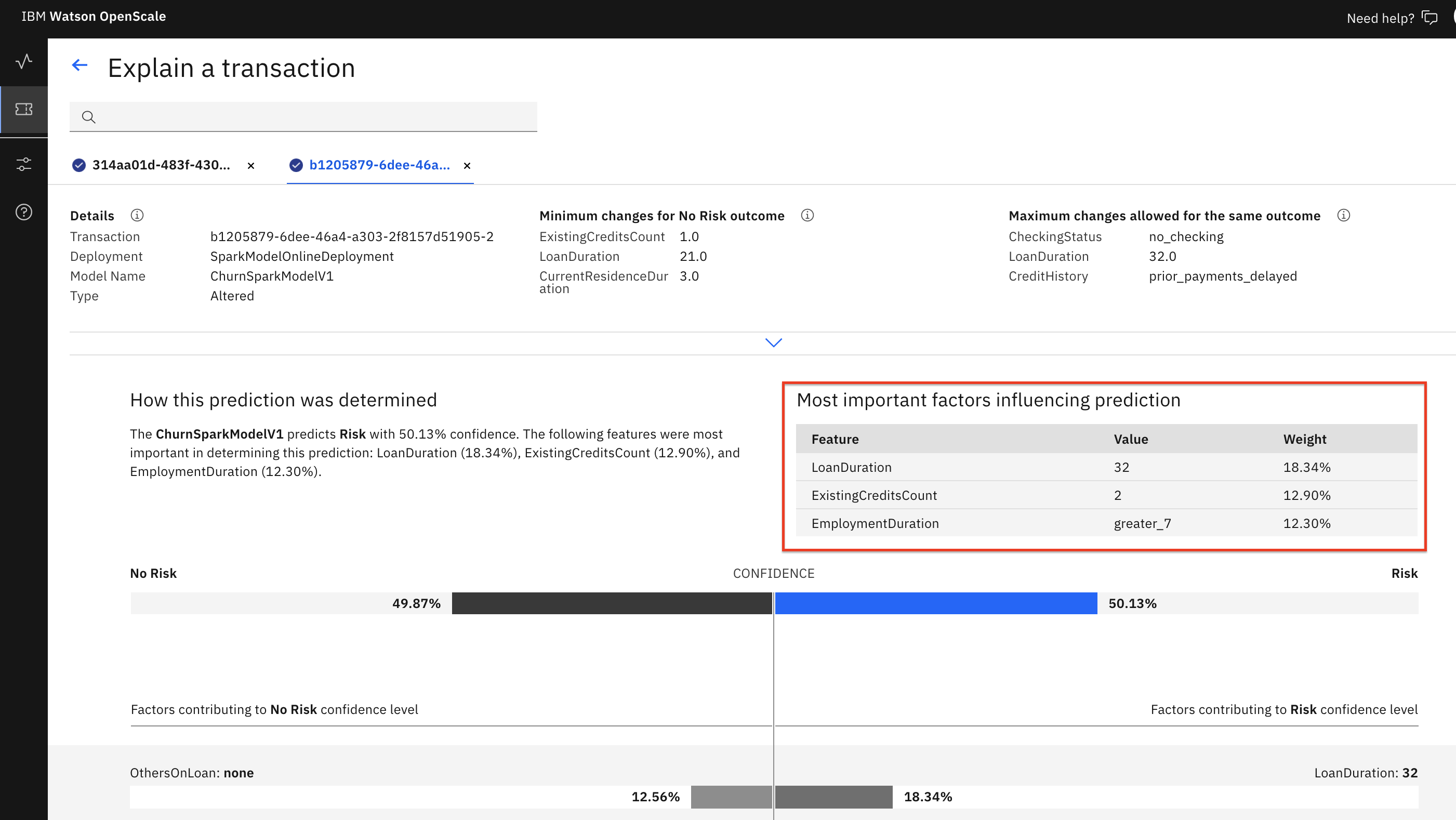 Explainability important factors