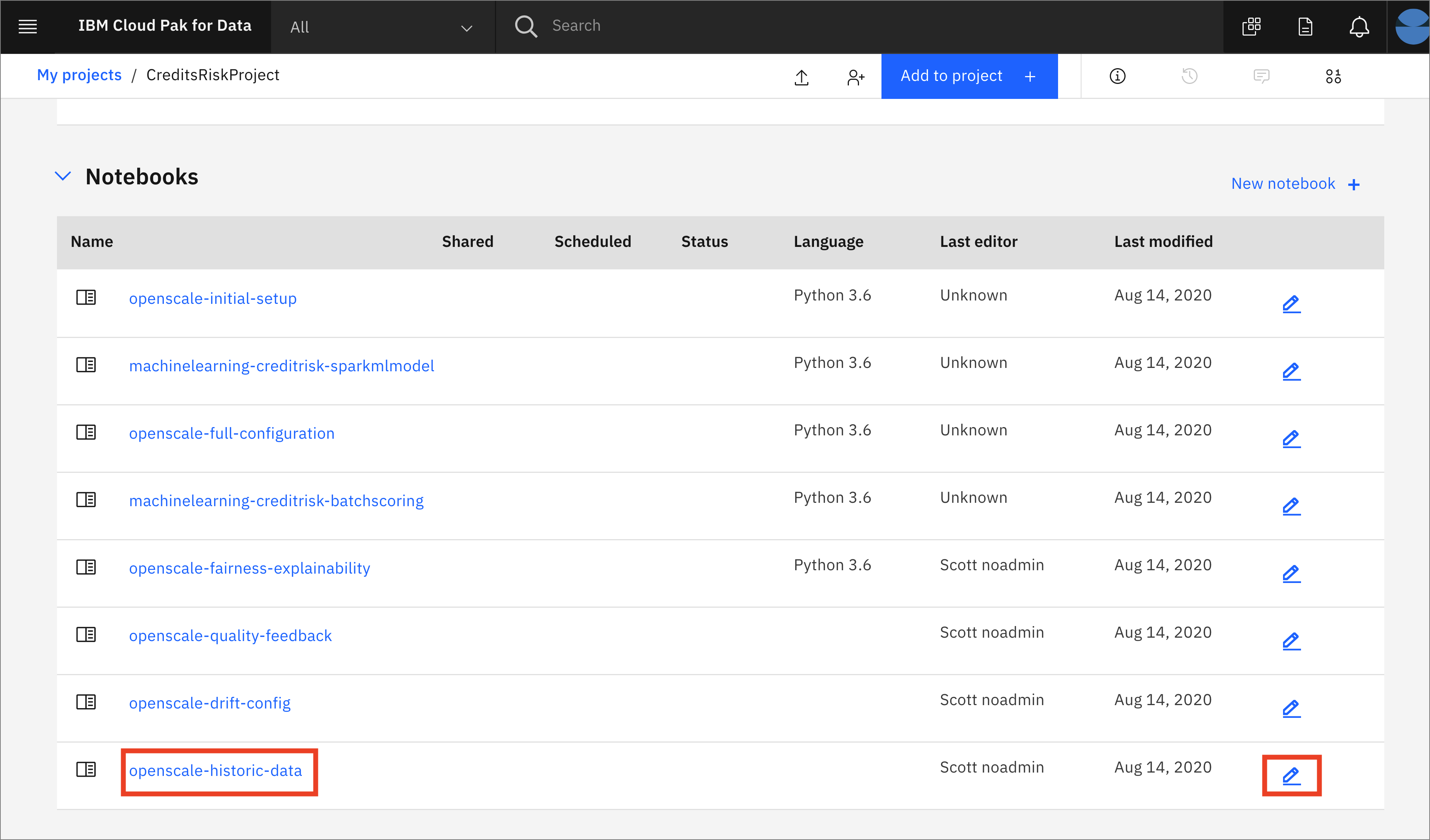 Project from zip assets tab