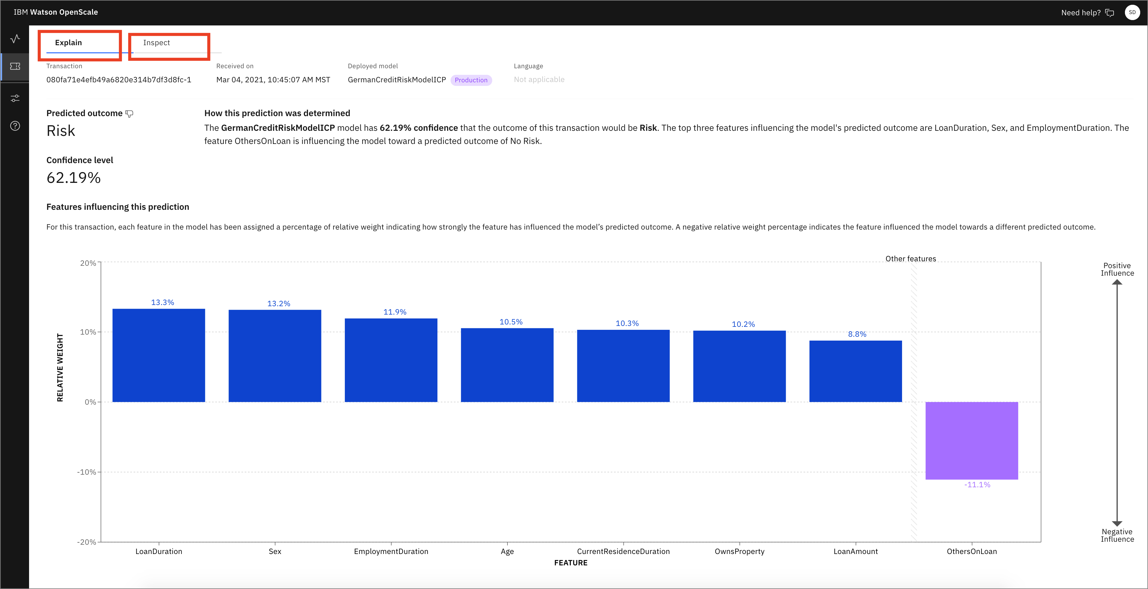 OpenScale View Transaction