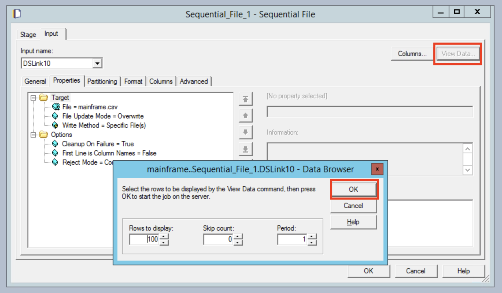 output file contents