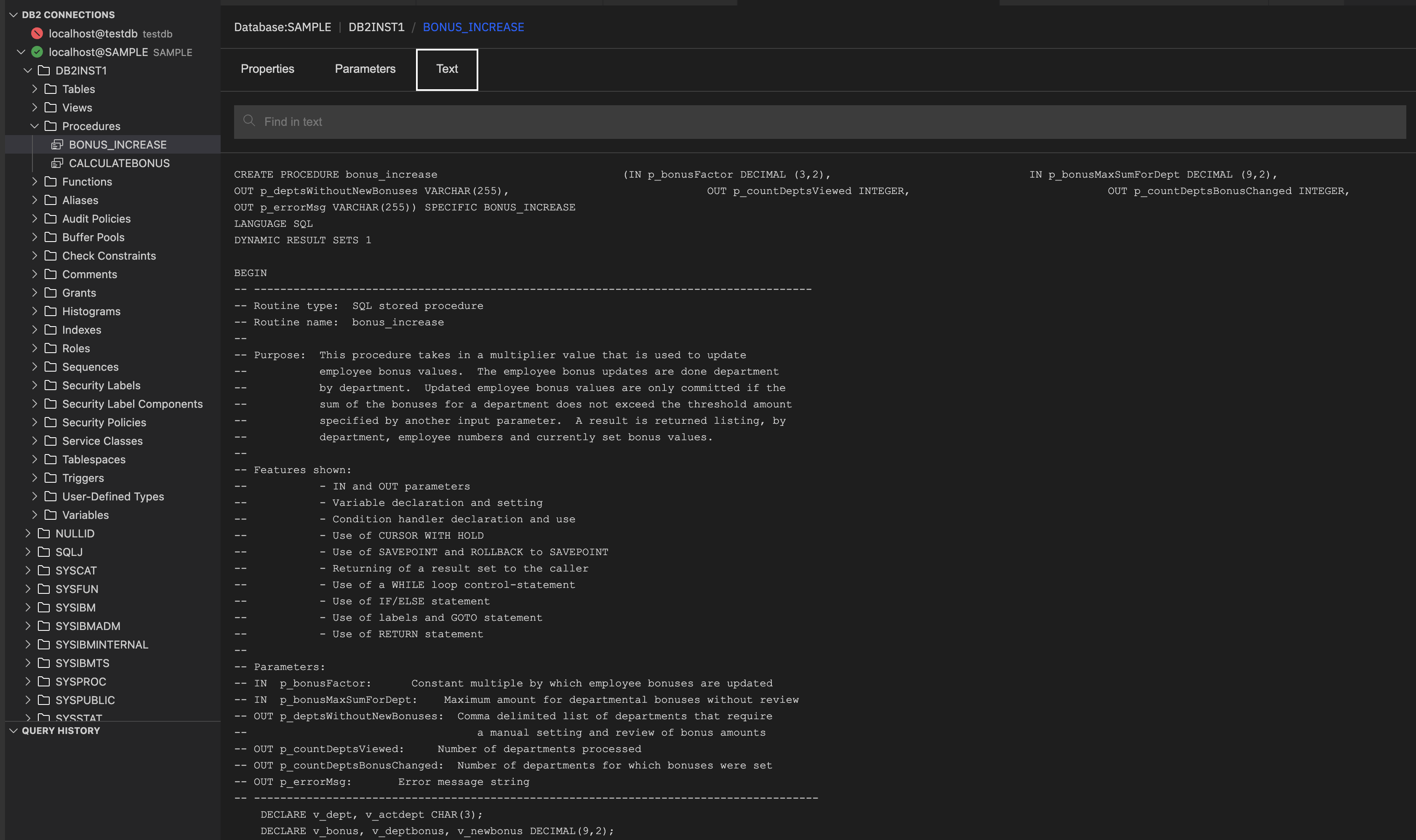 Adding a database connection