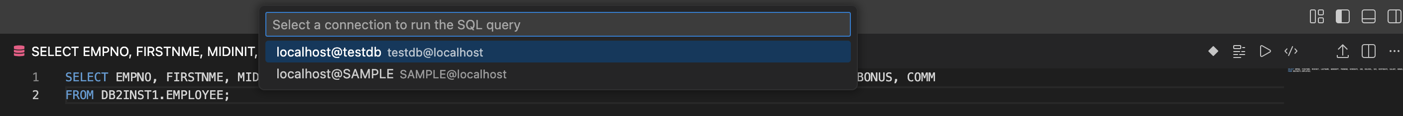 Creating new SQL file