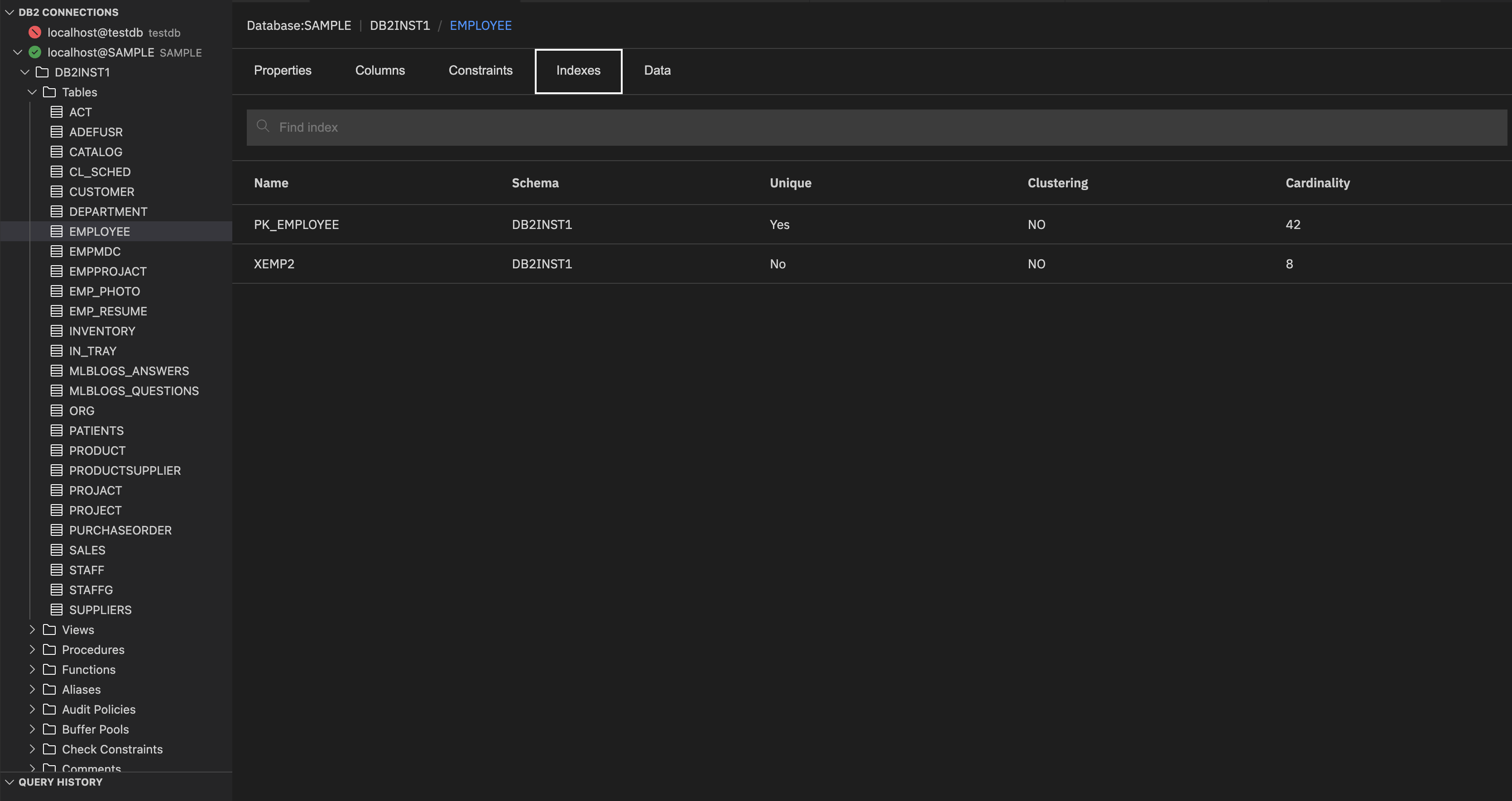 Adding a database connection