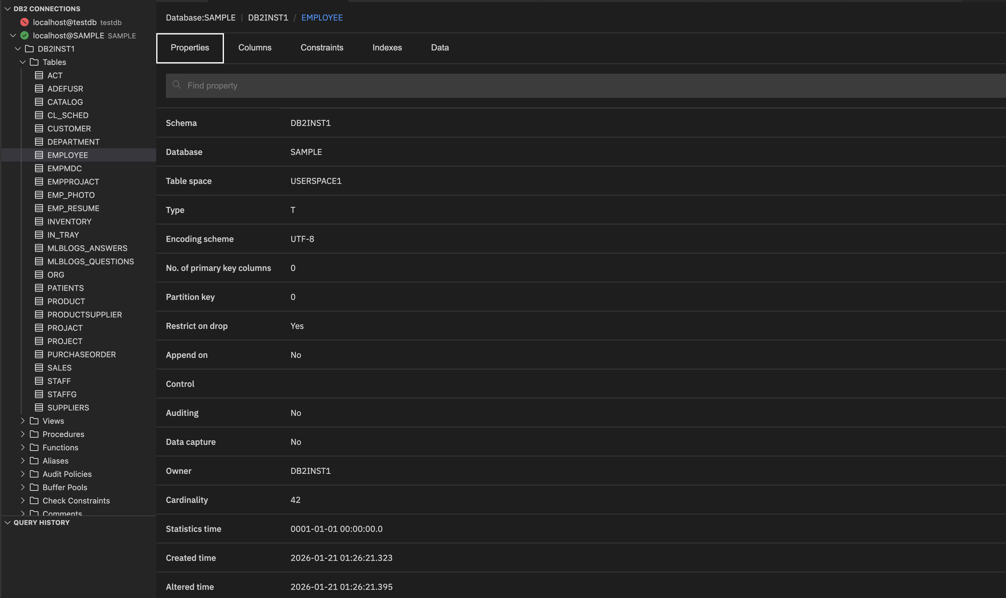 Adding a database connection