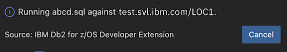 Canceling running SQL statement button