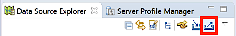 Data Source Explorer export icon