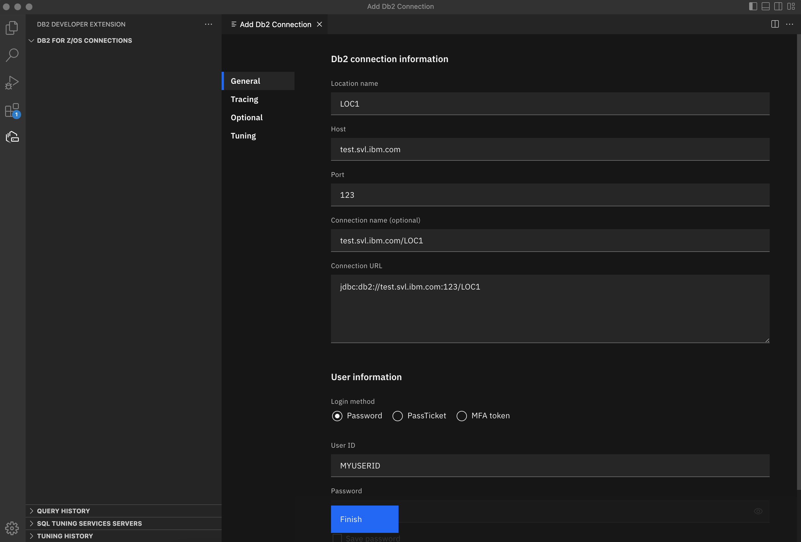 Adding a database connection