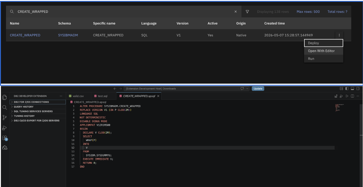 Overflow menu showing Open with editor option
