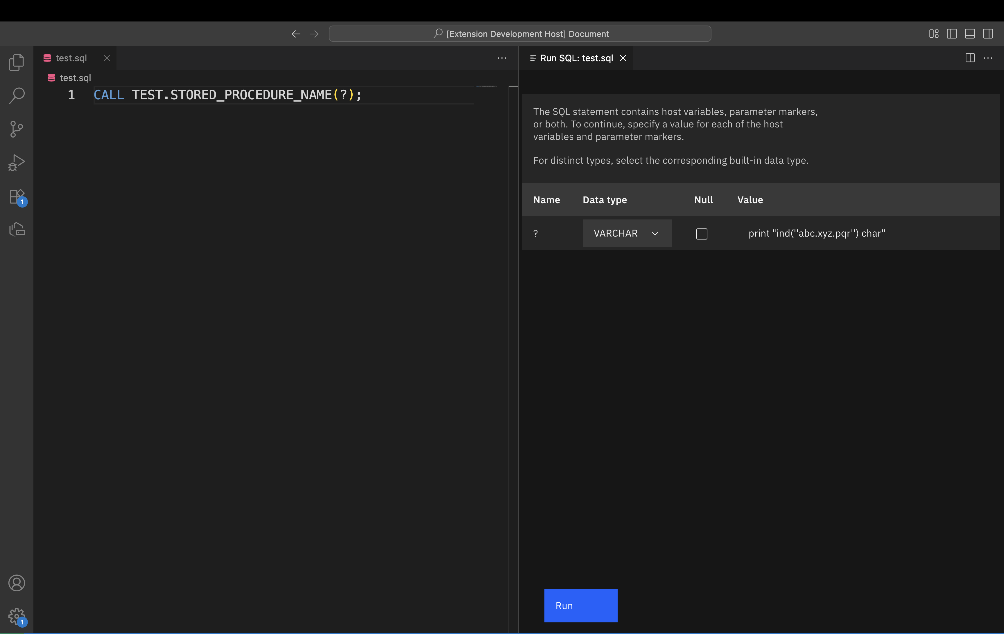 Parameter marker workaround
