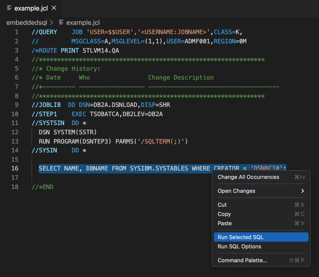 JCL example