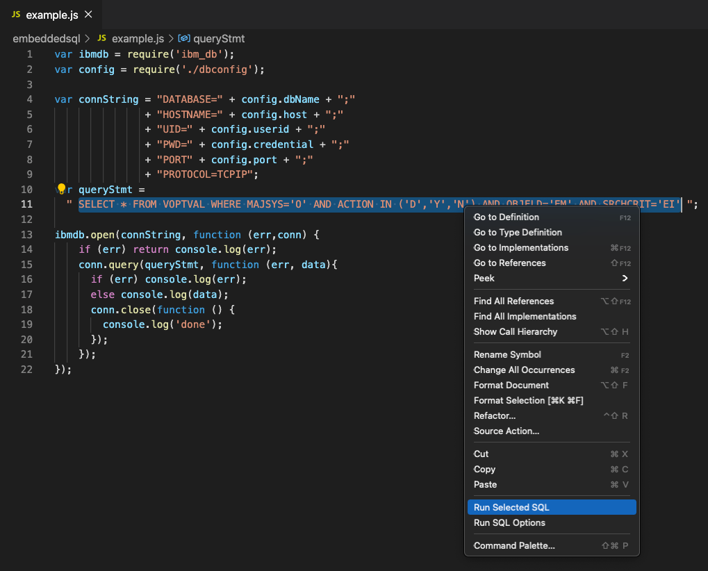 Node.js example