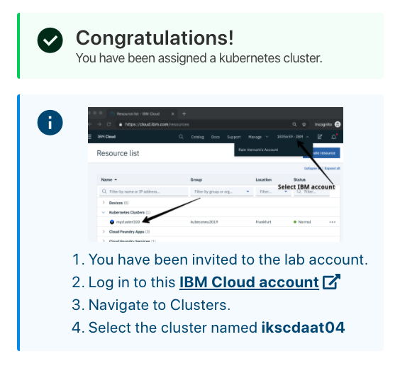 Congratulations, You have been assigned a kubernetes cluster