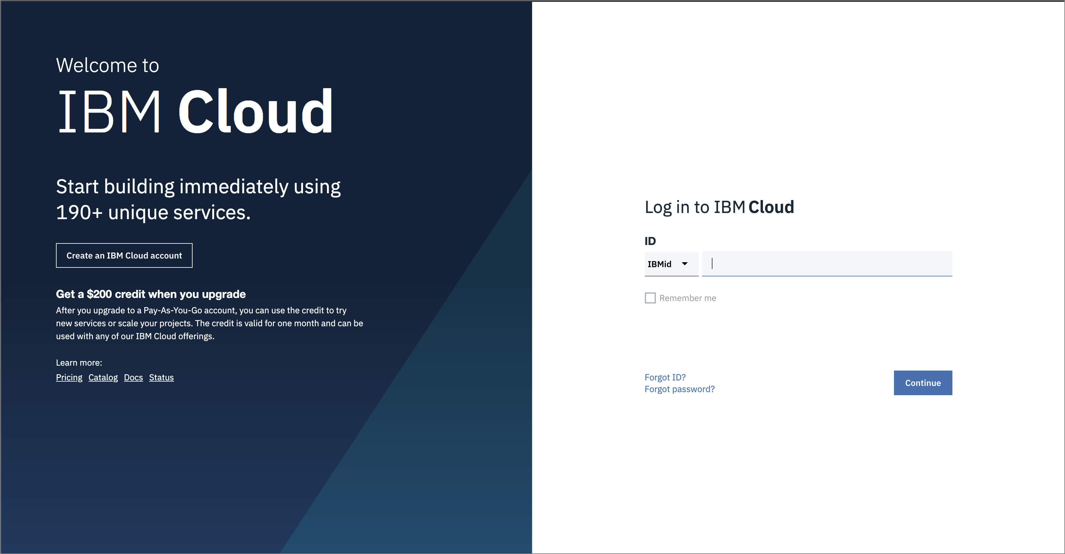 Cloud Sign up