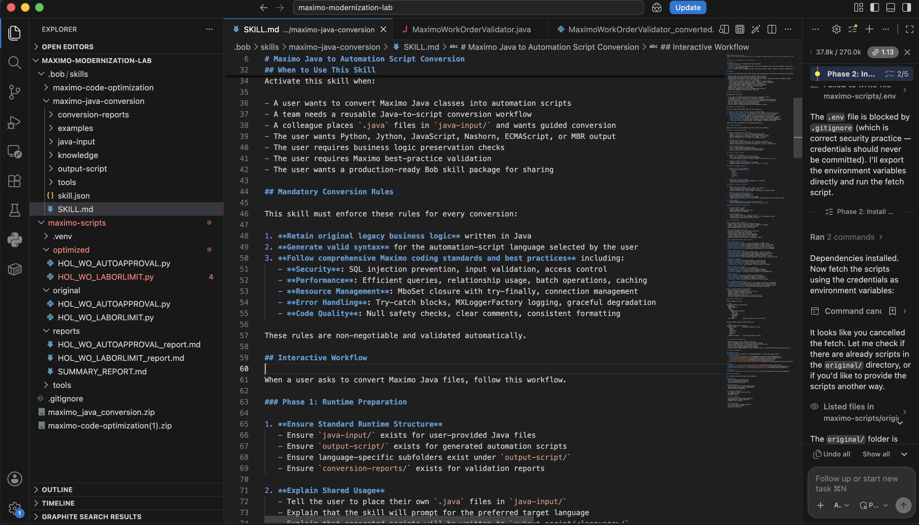 AI-Powered Legacy Java-to-Maximo Automation Script Conversion with IBM Bob