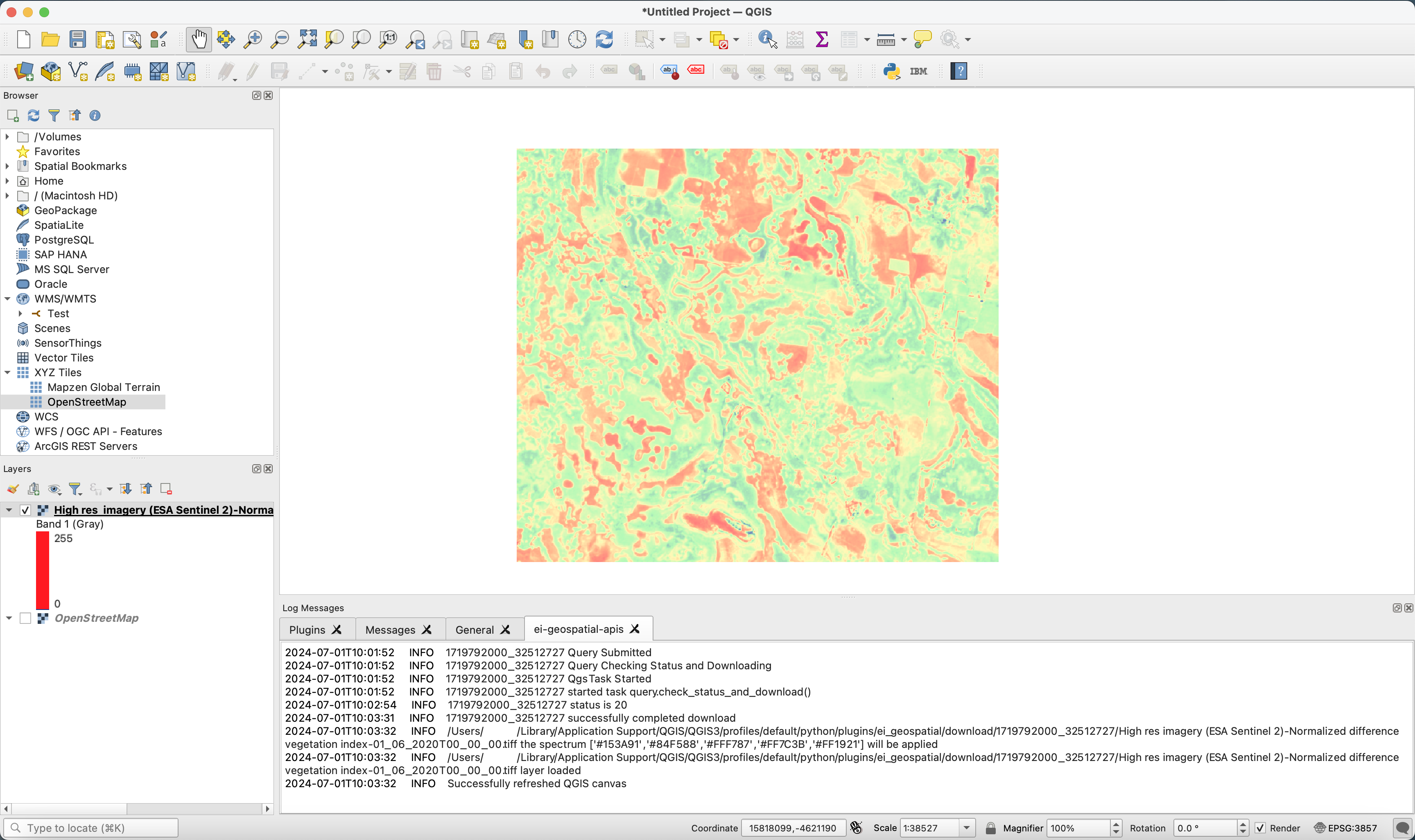 IBM Environmental Intelligence QGIS Plugin Toolbar Logo