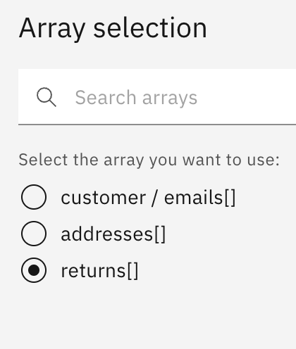 Select return array