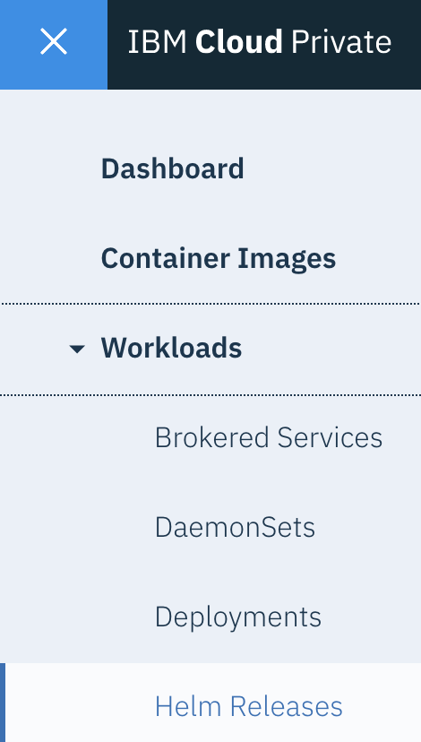 Menu > Workloads > Helm releases