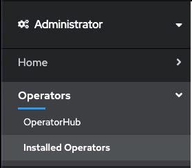 Operators > Installed Operators