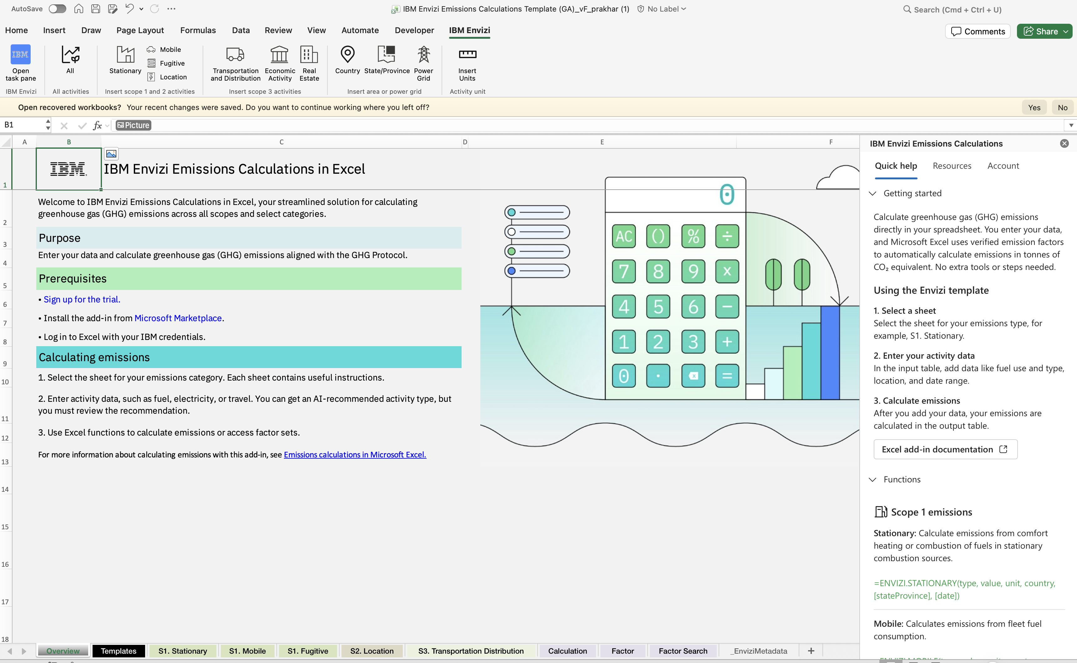 Main interface of the add-in