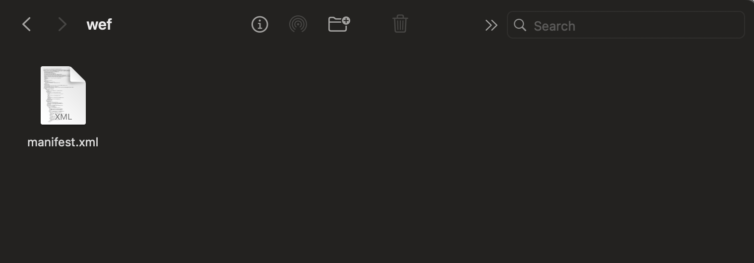 Placing manifest file in Mac directory