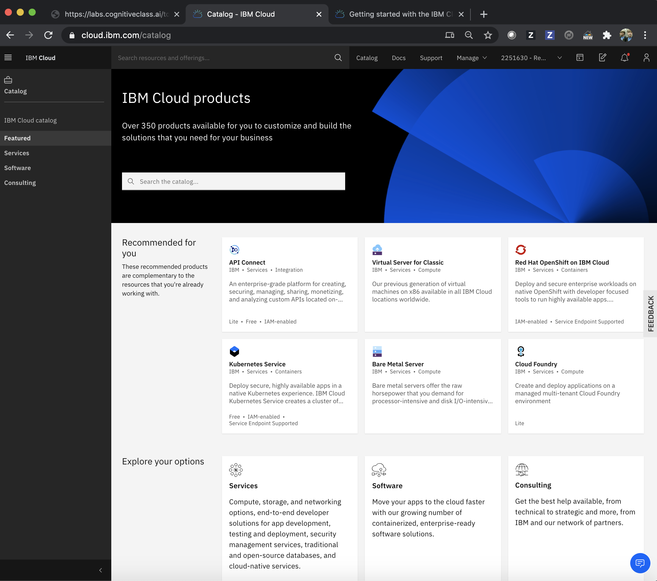 IBM Cloud Catalog