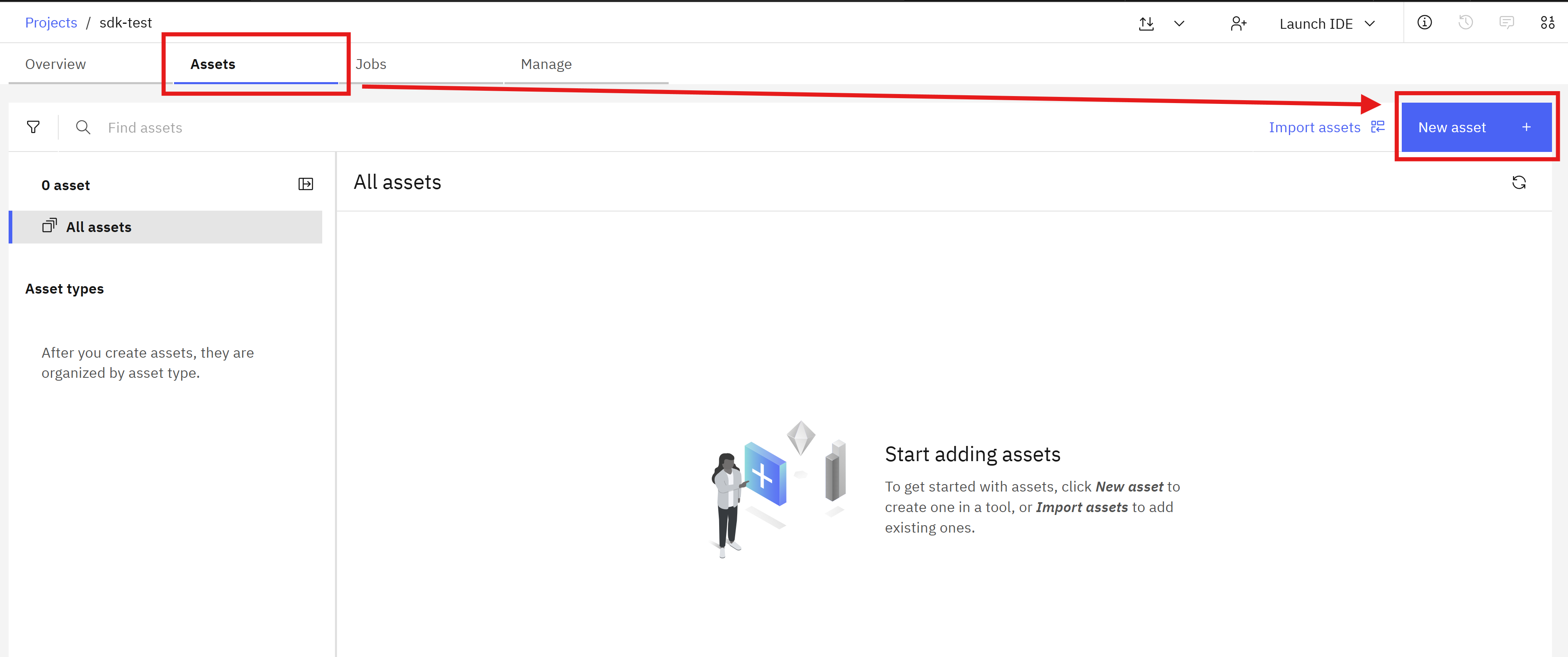 Screenshot of the Connection creation in the UI - Step 1