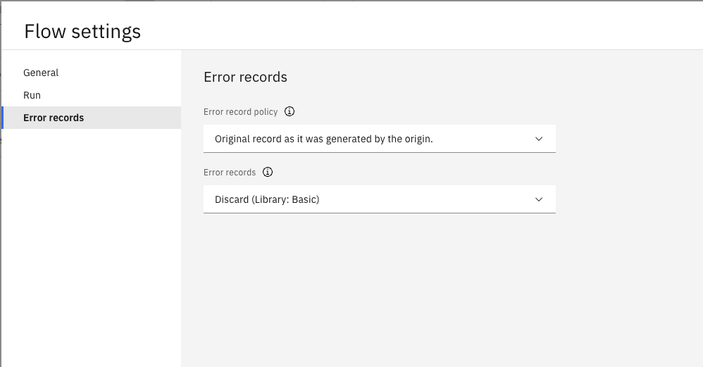Screenshot of the flow creation page.